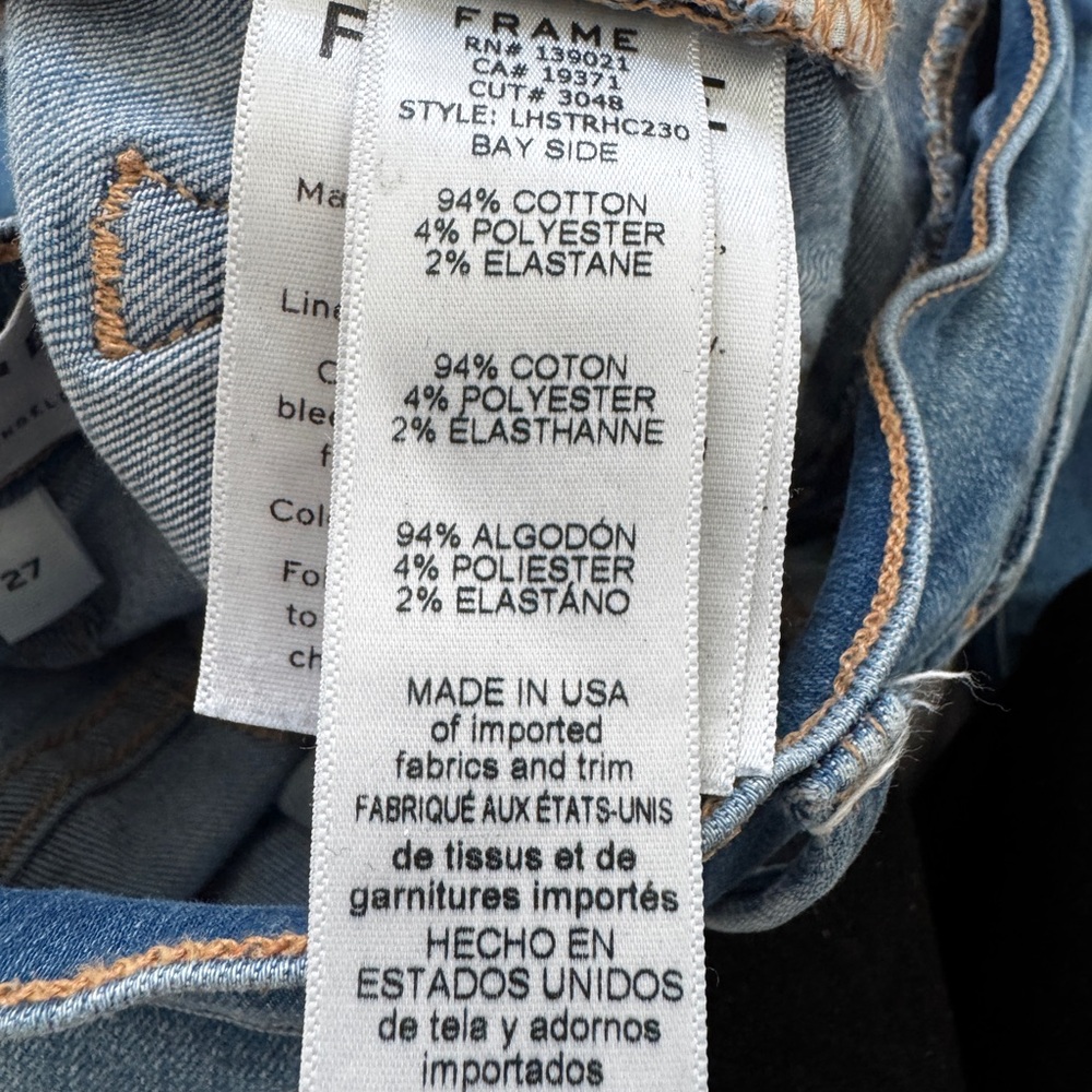 FRAME Le High Straight High Rise Stretch Jeans 27 - Picture 5 of 10